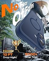 Vista 363 de TOCOL Funda magnética para iPhone 15 Pro Max, protección completa mejorada de la cámara, compatible con Magsafe, protección contra caídas, funda