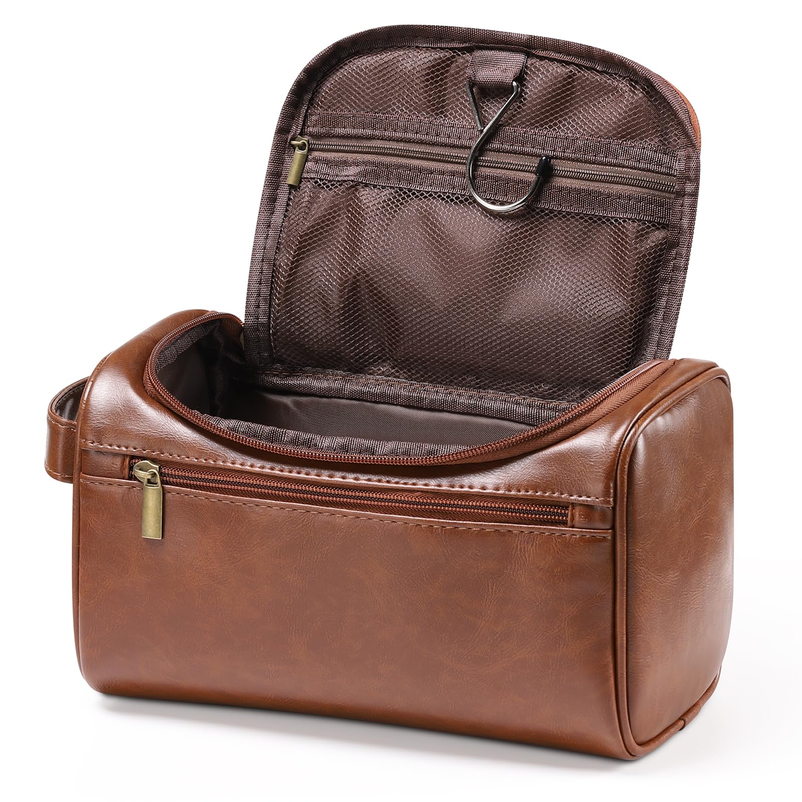 Toiletry Bag, Etercycle Hanging Wash Bag Travel Toiletry Bag Waterproof Bathroom Bag for Men and Women Travel Toiletry Makeup Organizer (Black) — view 8