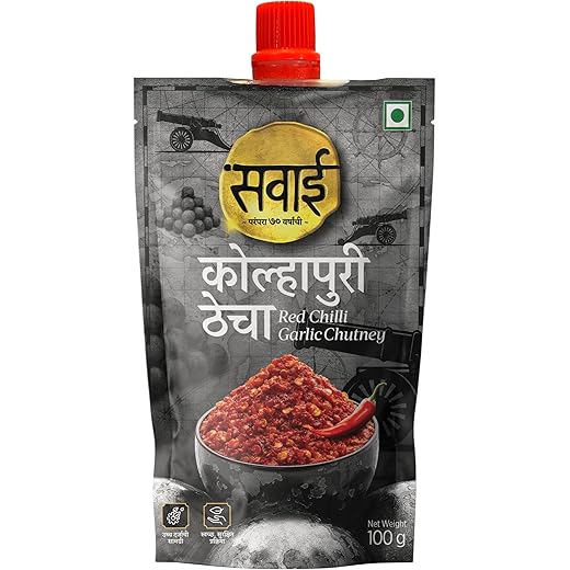 Sawai Kolhapuri Red Thecha 100g Pack of 4 - B0DBDL118V 100 g