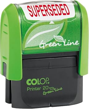 COLOP P20GLSUP 37 x 13 mm GreenLine SUPERSEDED Stamp - Red