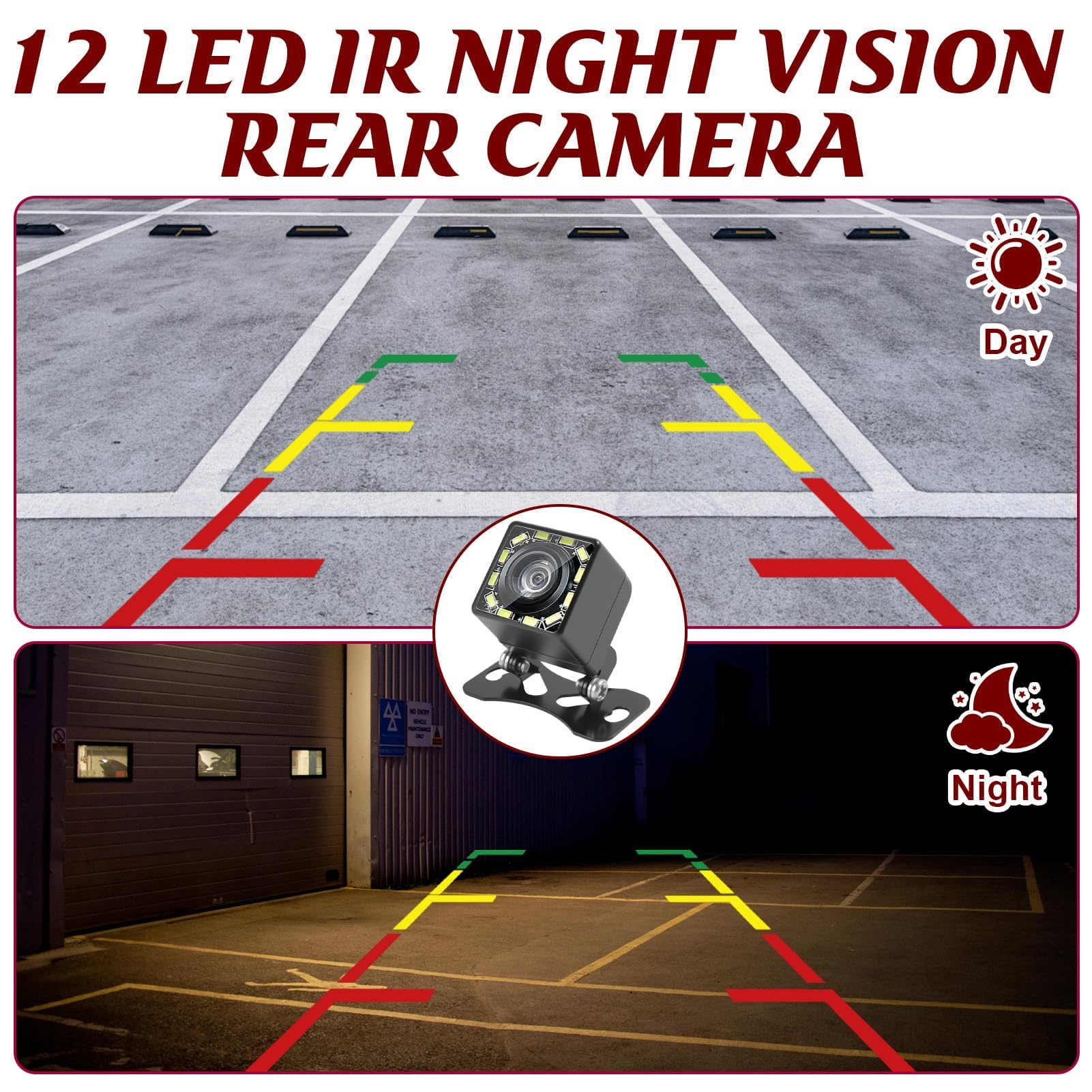 Caméra De Recul | Universel | 4 LED | Vision Nocturne | Ultrawide | Étanche - Promotika