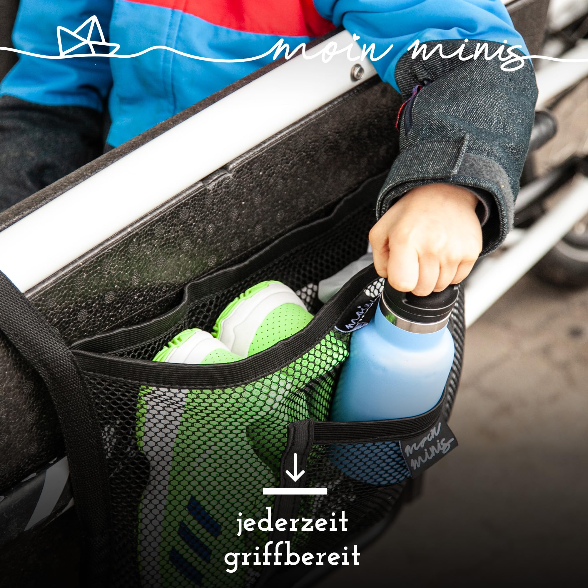 seitliches Gepäcknetz für Urban Arrow Family Lastenrad Fahhrad Cargo Bike Netz Gumminetz Ersatz für Fahrradtasche oder Fahrradkorb