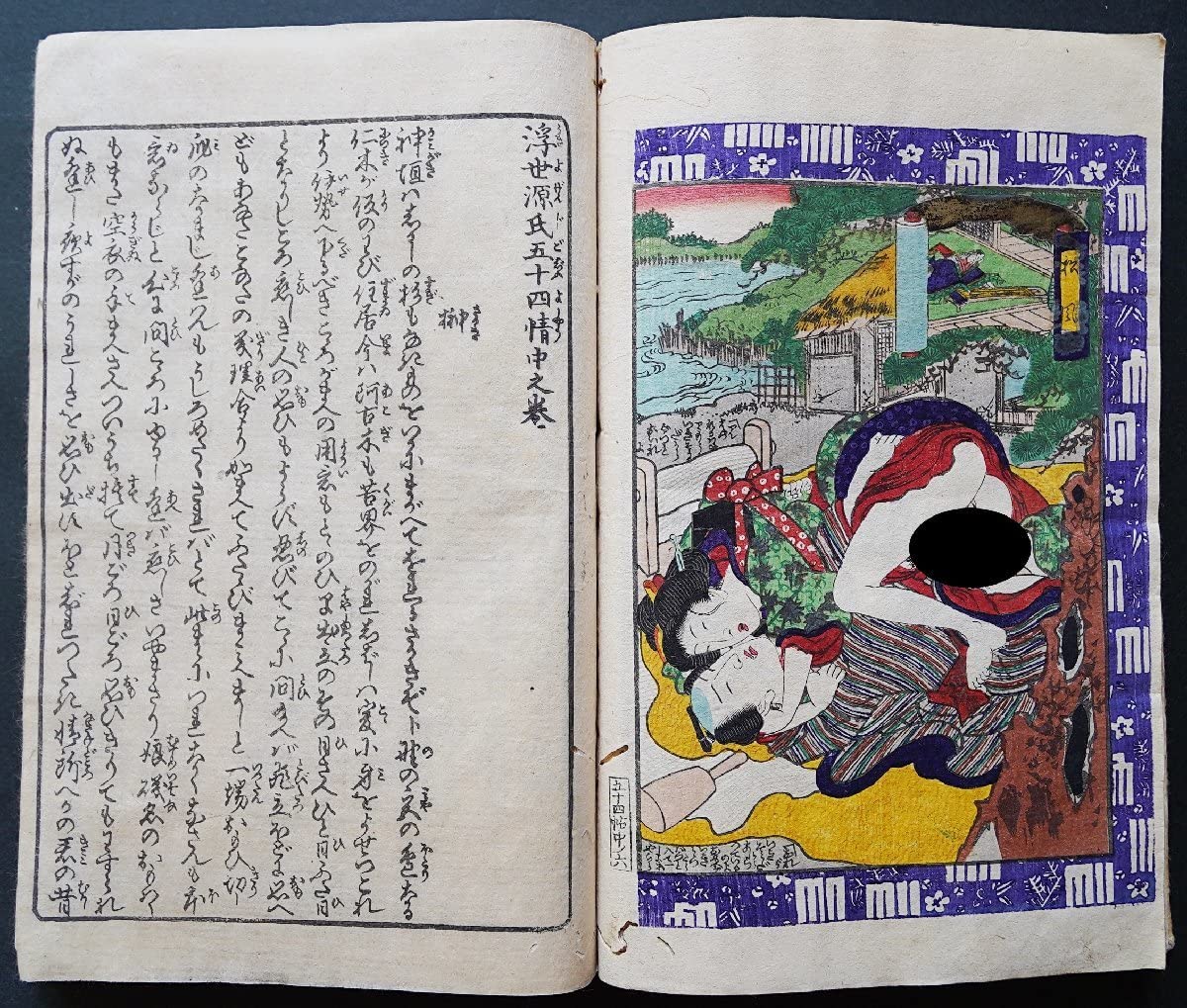 仮宅草紙さしもぐさ」恋川笑山画作 安政三年 1冊|艶本 春画