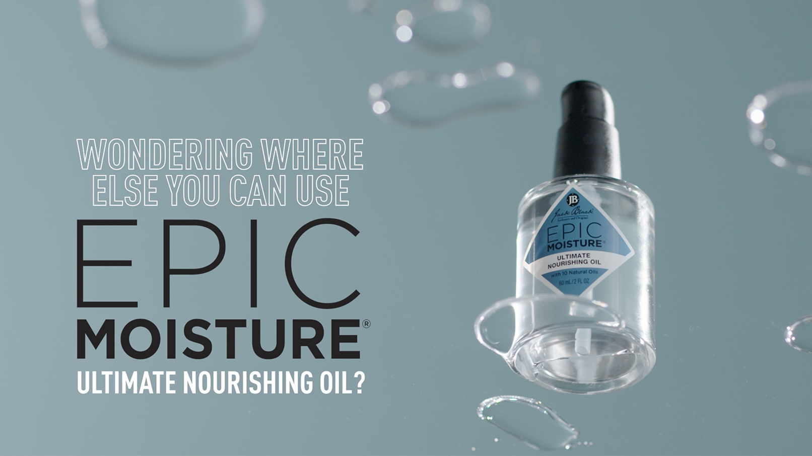 Jack Black Epic Moisture Ultimate MP10 Nourishing Oil, 2 Fl Oz – Multi-Purpose Moisturizing Body Oil and Beard Oil with 10 Natural Oils for Face, Beard, Body, Hair, Elbows, Feet and Cuticles