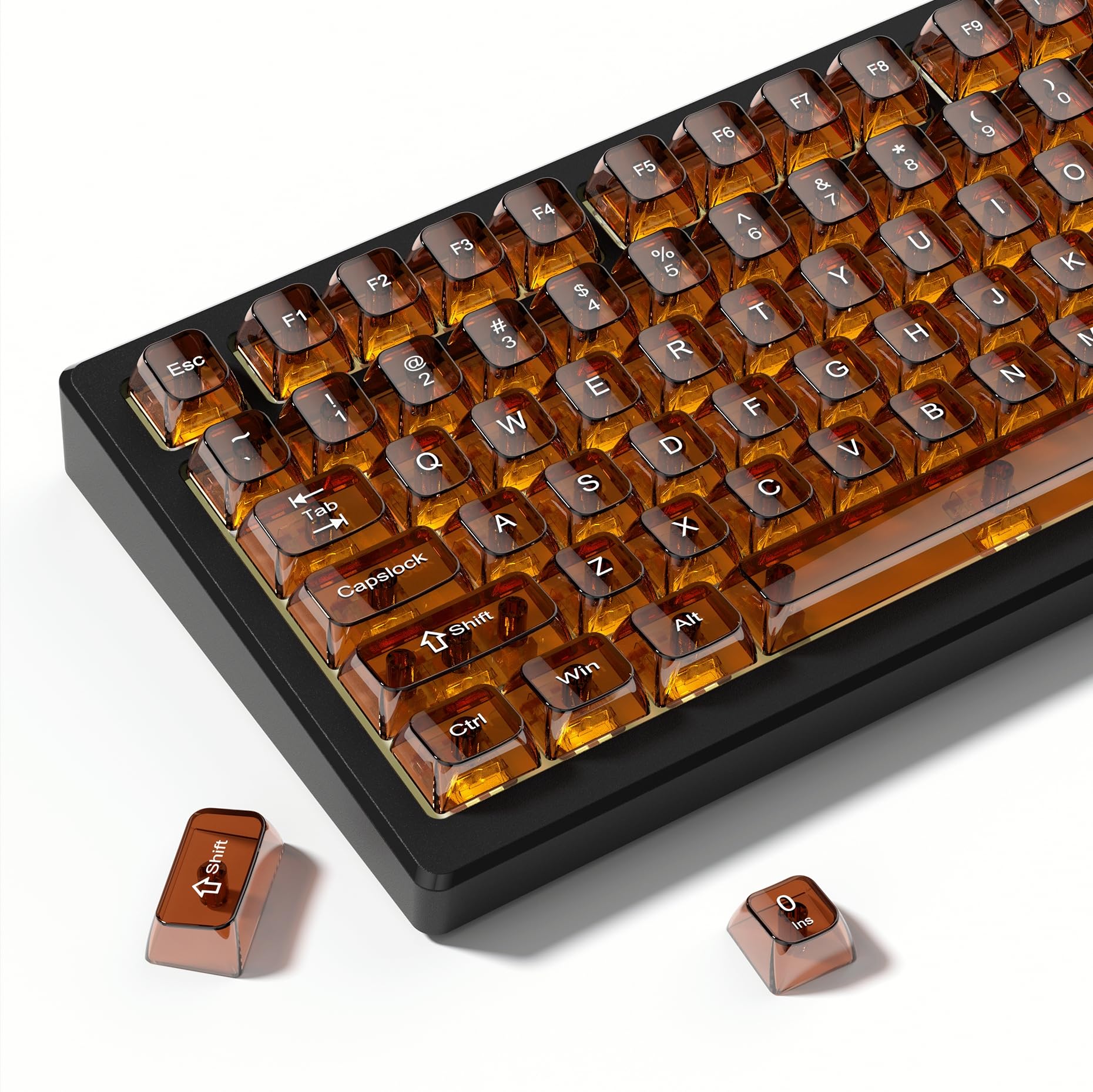 dagaladoo Clear keycaps Set,Translucent Keyboard keycaps,Jelly Key caps