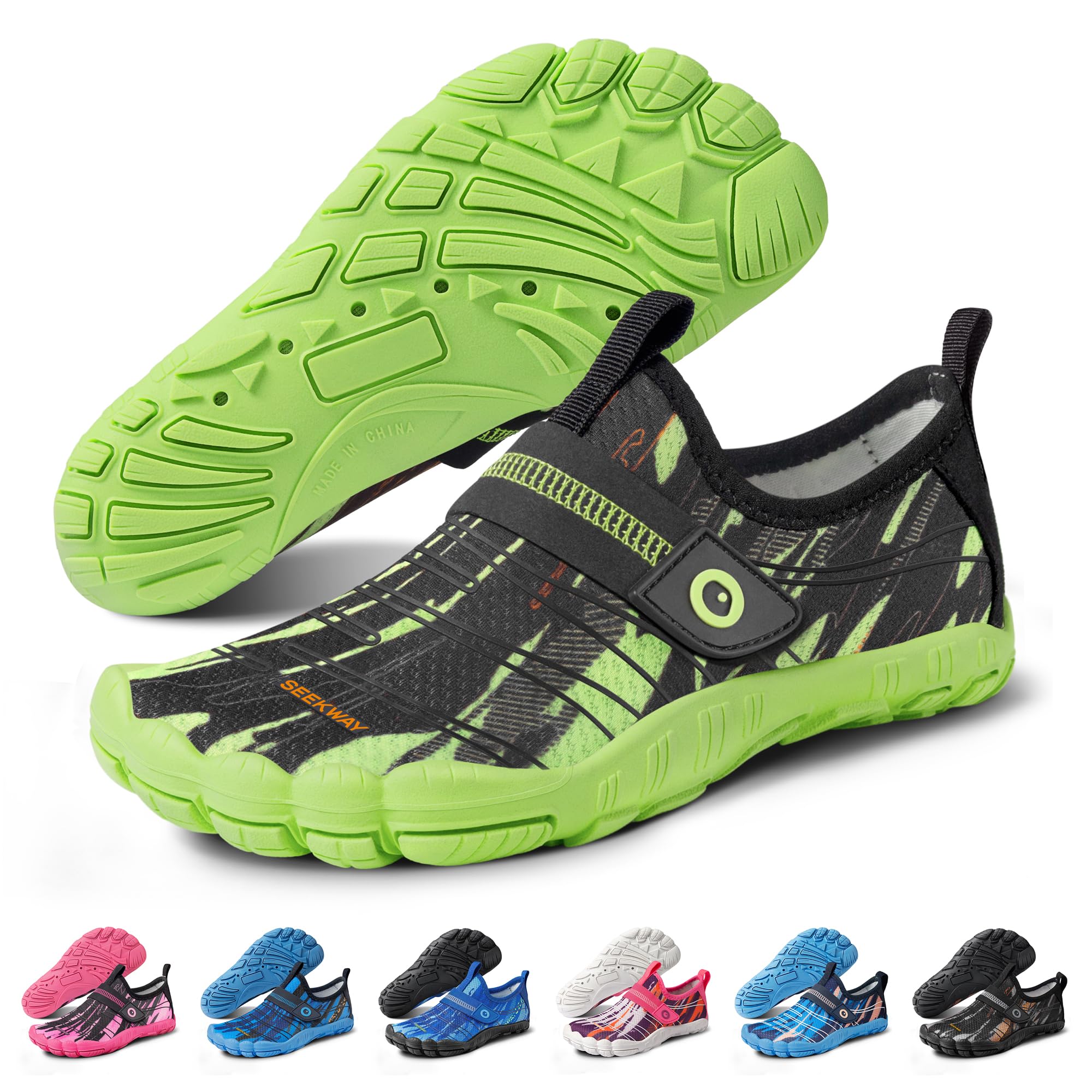 SEEKWAY Barefoot Water Shoes for Kids - Wide Toe Box and Quick-Dry Sand Shoes Toddler for Hiking Swim Beach Pool Kayak Sport Accessories, Camping Essentials Must-Haves for Boys Girls Sizes