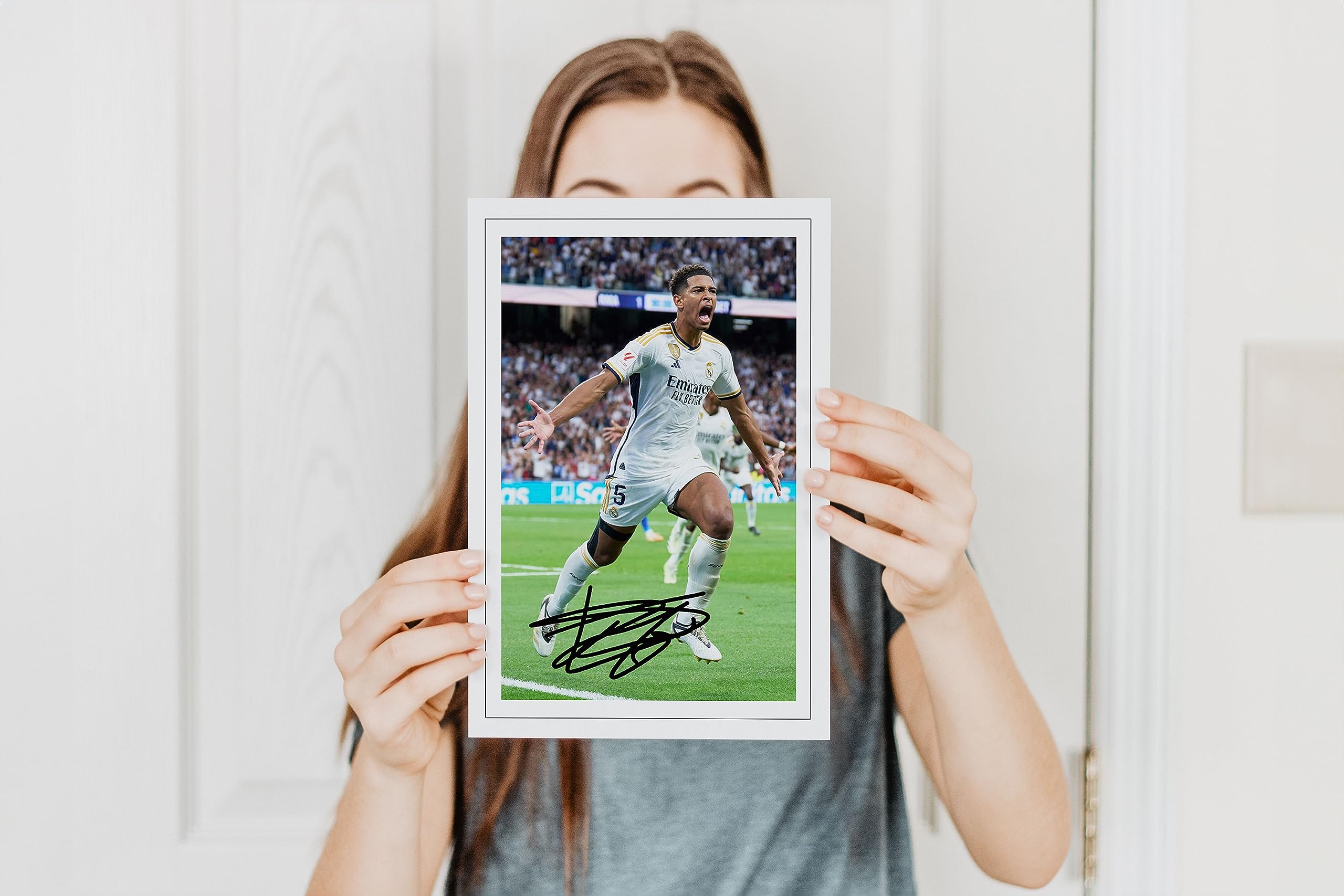 Jude Bellingham Real Madrid Photo Signée 15,2x10,2cm - Cadeau Football Parfait