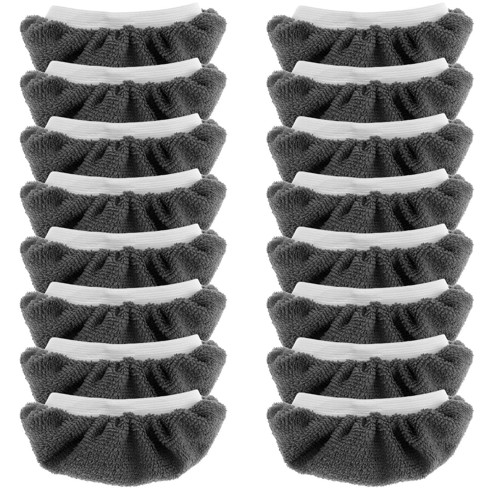 ZJRDYYK 16 Pack Steam Mop Pads for Handheld Steam Cleaner, Universal Microfiber Cloths for Handheld Steam Cleaner, Steam Cleaner Accessories, Washable Steam Cloth Accessories (Gray)