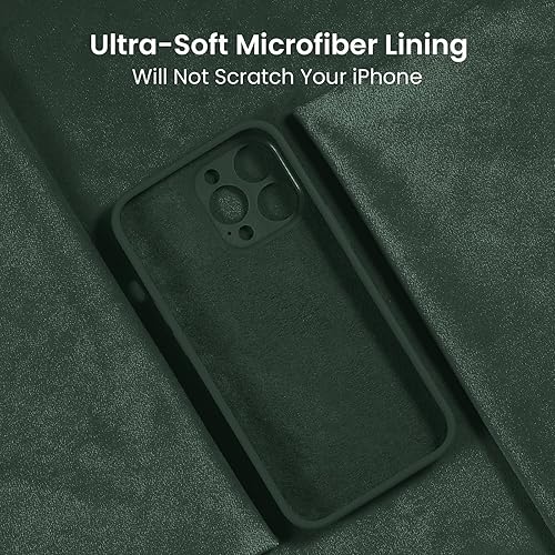 Miniatura 616 de FireNova Funda para iPhone 14 Pro, funda de silicona mejorada [protección de cámara] con [2 protectores de pantalla], forro interior de microfibra