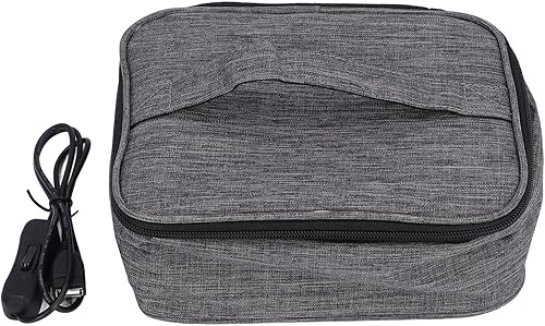 Bolsa de almuerzo portátil para horno, calentador de alimentos con carga USB, caja de almuerzo portátil para microondas, película de aluminio, caja