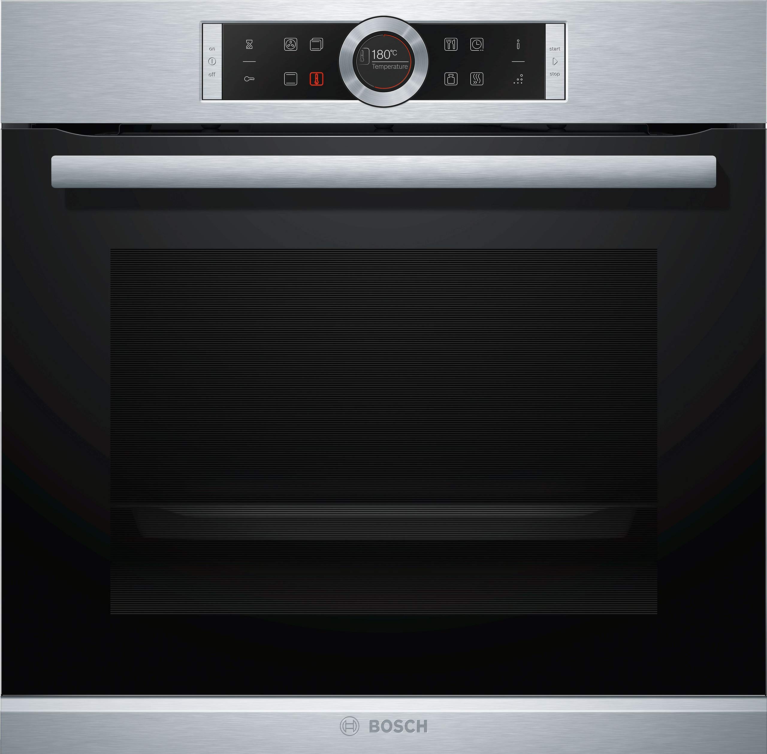 Bosch Series 8 Built In Electric Oven 60x60 cm, TFT Display Control Stainless Steel - HBG655BS1M, 1 Year Manufacturer Warranty