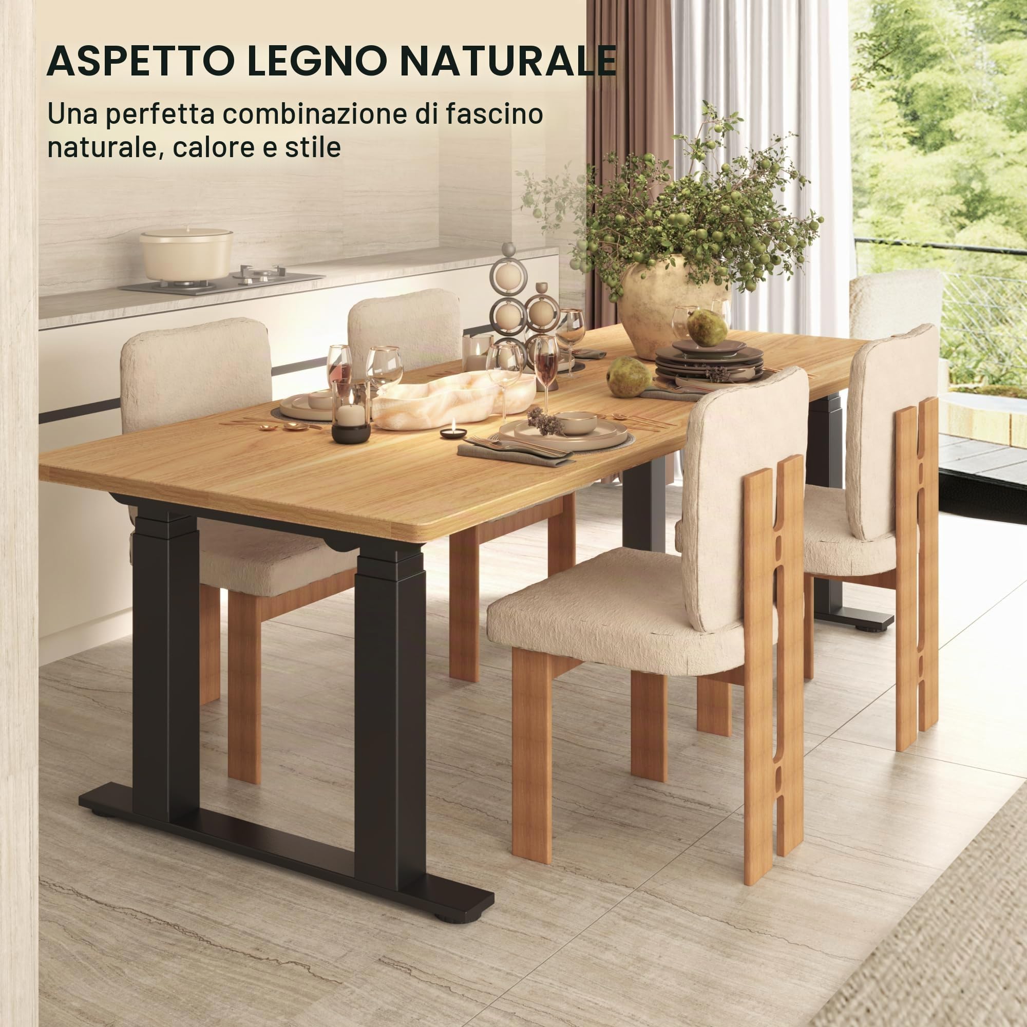 FLEXISPOT Piano da tavolo 200 x 80 cm, spessore 25 mm, piano da scrivania monoblocco, tavolo da ufficio fai da te, ideale per scrivanie regolabili in altezza (maple)