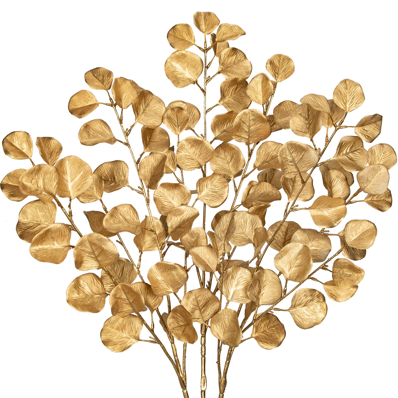 Hollyone Gold Artificial Eucalyptus Stems 