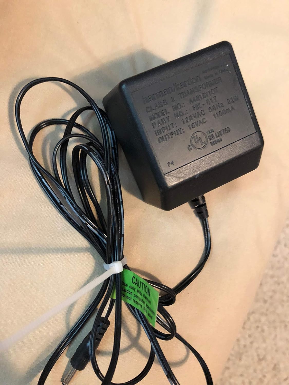 Genuine Harman/Kardon AC Adapter 15V 1100mA for Multimedia Speaker System A