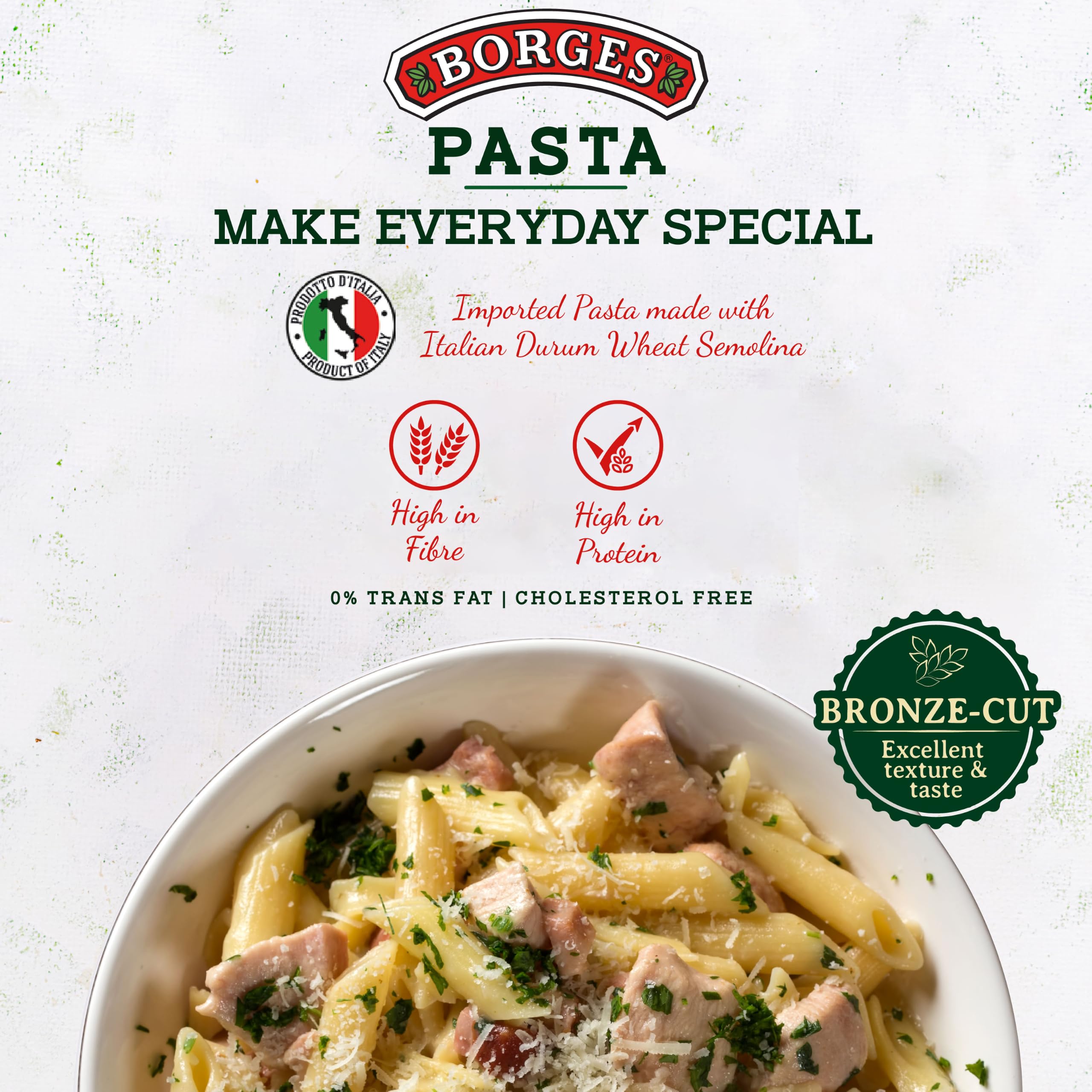 Borges Penne Pasta - 500 gm| Durum Wheat Semolina | Imported from Italy | High in Protein |No Preservative 3