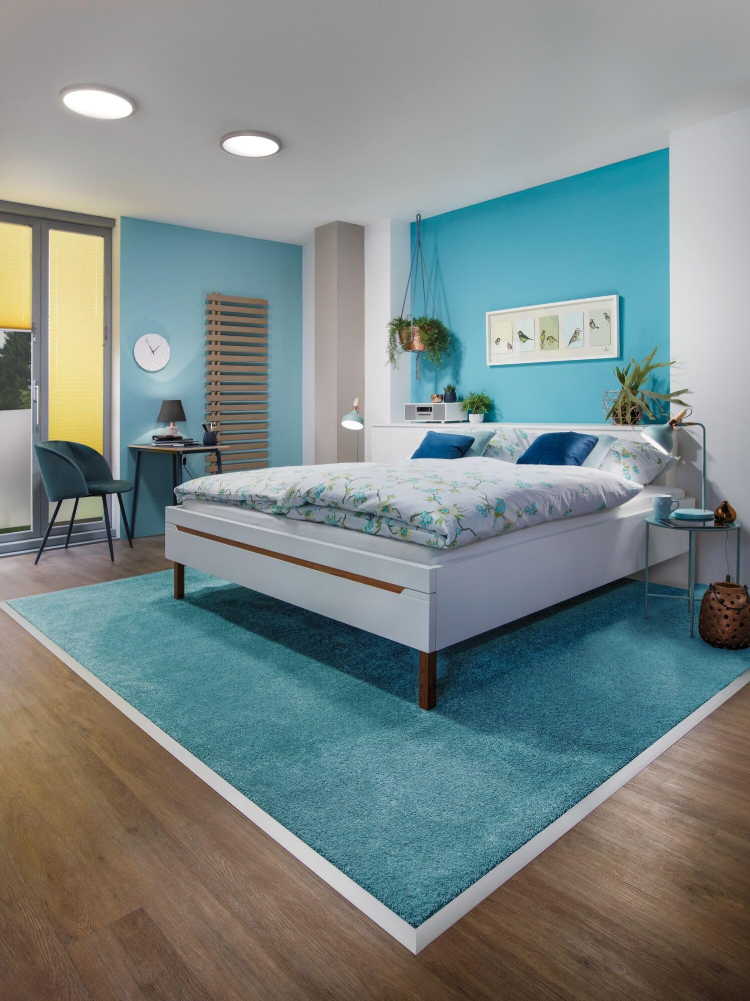 Paulmann 70937 Panneau LED Atria rond incl. 1x15 watt plafonnier blanc dépoli plafonniers matière plastique lampe de salon 4000 K