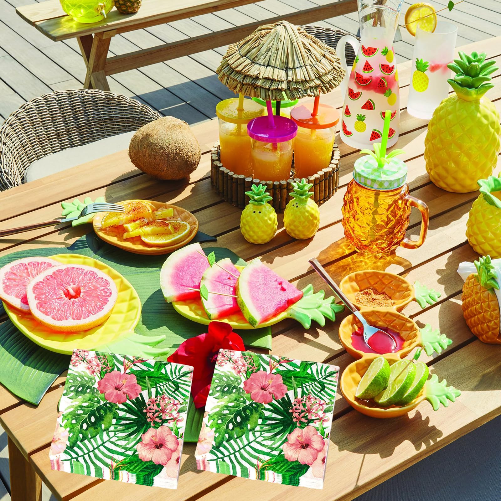 UF237 -Serviettes De Table En Papier à Motif Floral Ou Papillon,à La