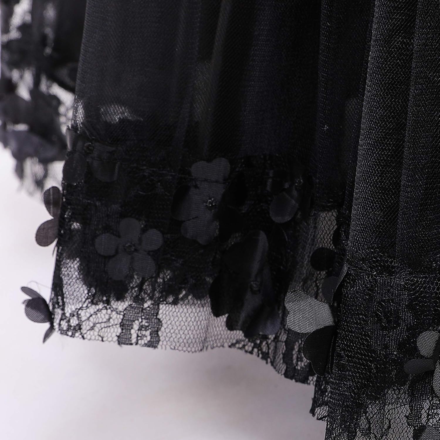 Weileenice Flower Girls Lace Party Dress Applique Little/Big Girl Wedding Formal Tulle Dresses Kids Prom Funeral Gown - Image 6