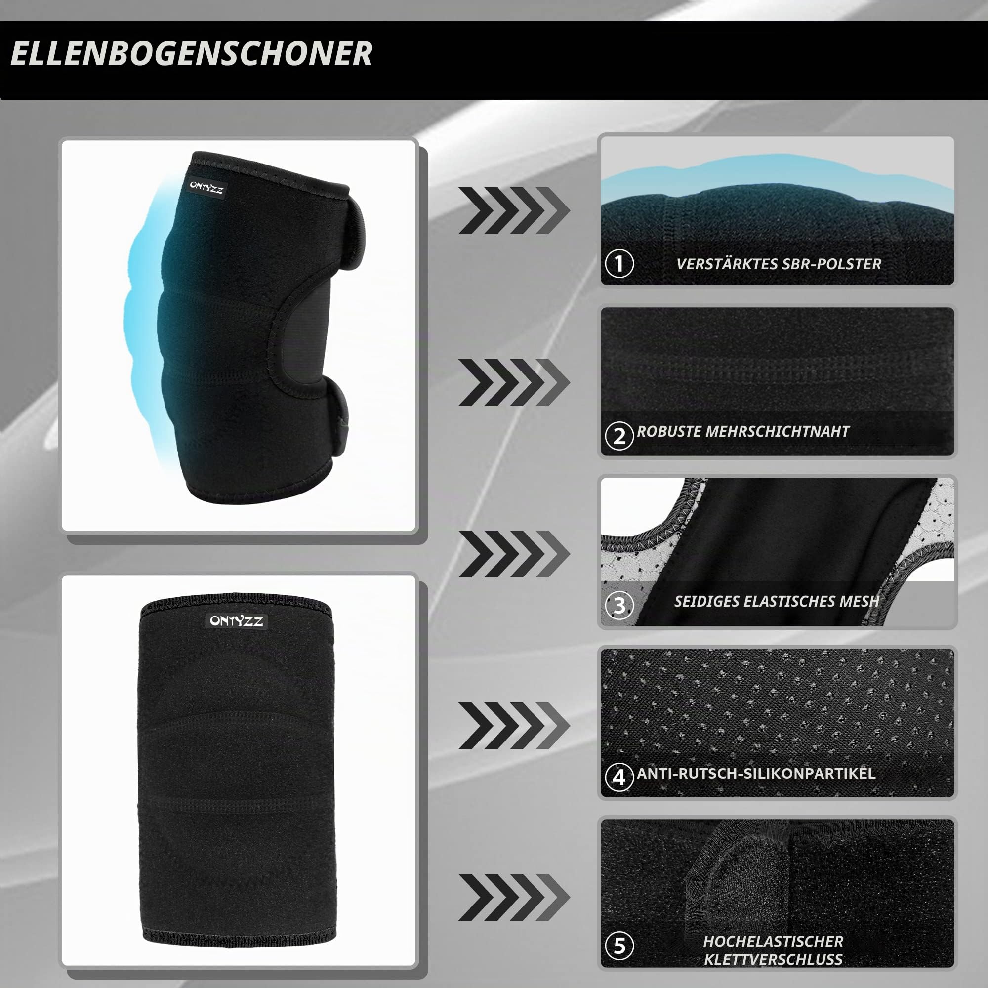ONTYZZ Kinder Knieschützer Jungen Mädchen Einstellbar Weich Knieschoner mit Verdickten SBR Pad Guard Kniepolster für Downhill Radfahren Tanzen Volleyball Krabbeln Sport Kniebandagen