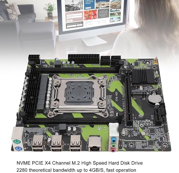Motherboard Cpu Combo, X79 VG3 Motherboard Channel Mini Itx Motherboard Motherboard Cpu Ram Combo DDR3 Up to 4GB/S Integrated Chip LGA 2011 Gaming Motherboard for Desktop PC