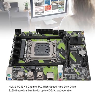 Motherboard Cpu Combo, X79 VG3 Motherboard Channel Mini Itx Motherboard Motherboard Cpu Ram Combo DDR3 Up to 4GB/S Integrated Chip LGA 2011 Gaming Motherboard for Desktop PC