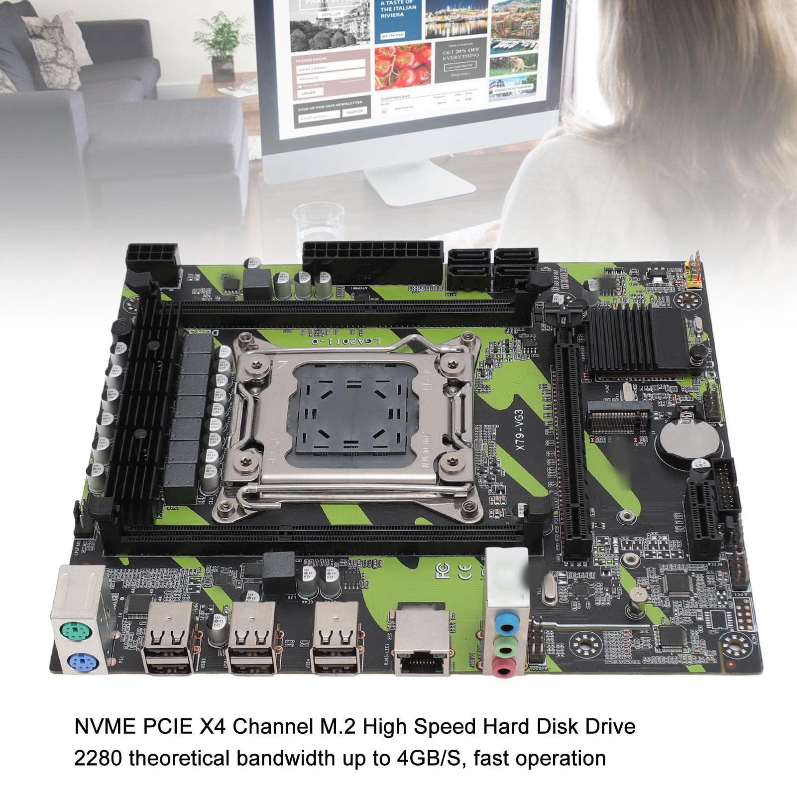 Połowa Procesora Główna, X79 VG3 Kanał Płyty Głównej Mini Płyta Główna Płyta Główna CPU RAM COMBO DDR3 do 4 GB/s Zintegrowana Płyta Główna LGA 2011 na Komputery Informacyjne na