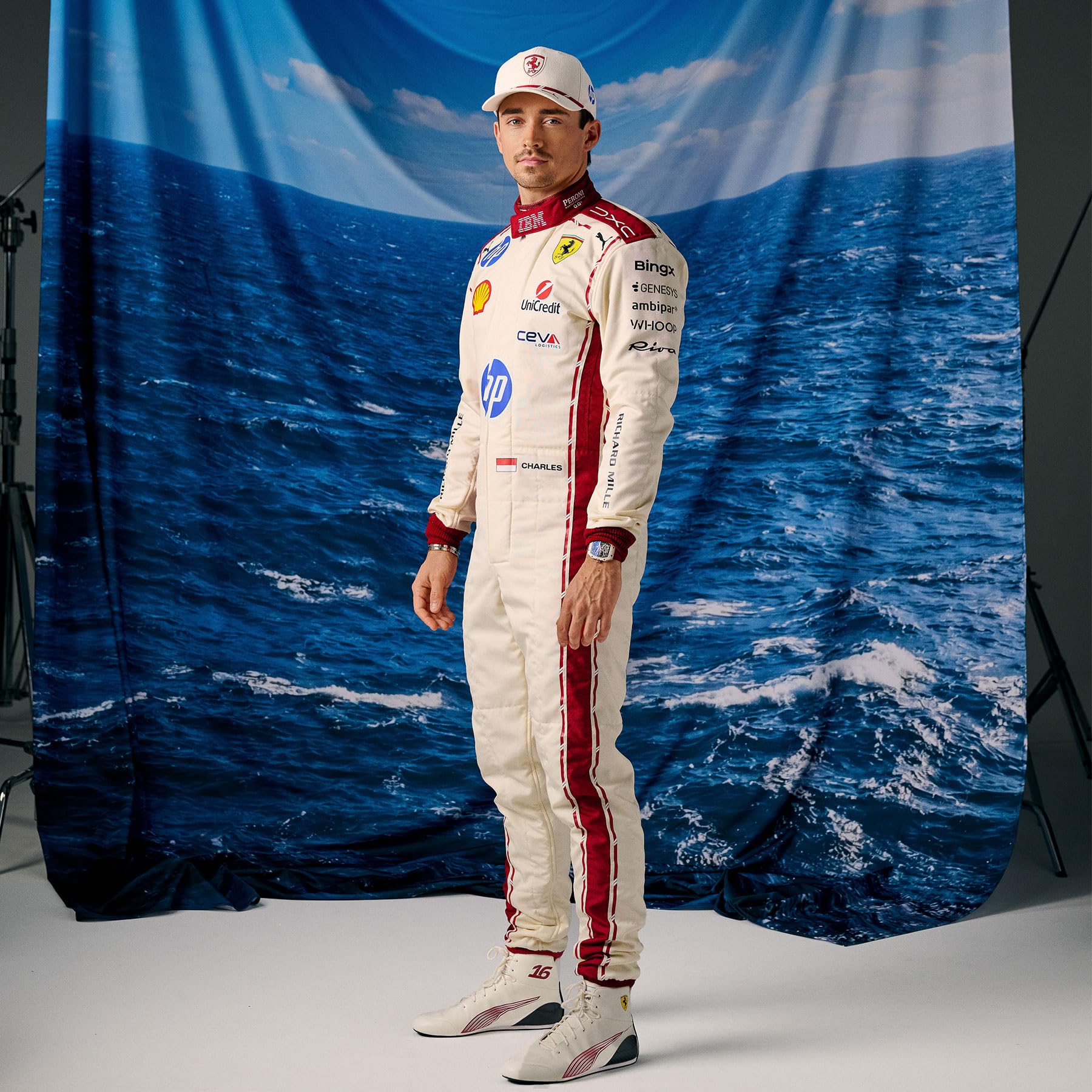 PUMA Scuderia Ferrari F1 Cappellino Special Edition Monaco GP 2026 Charles Leclerc - off White - Taglia Unica