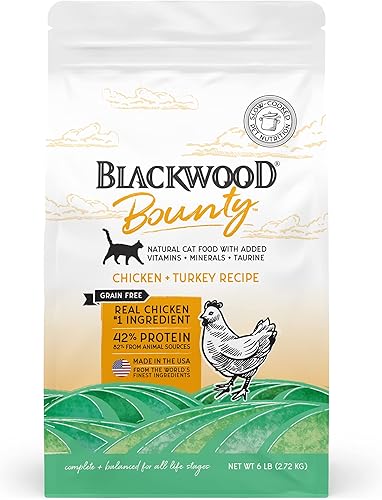 Blackwood Bounty Cat Food Made in USA Comida seca para gatos de cocción lenta Alimento para gatos sin granos con ingredientes superalimentarios para
