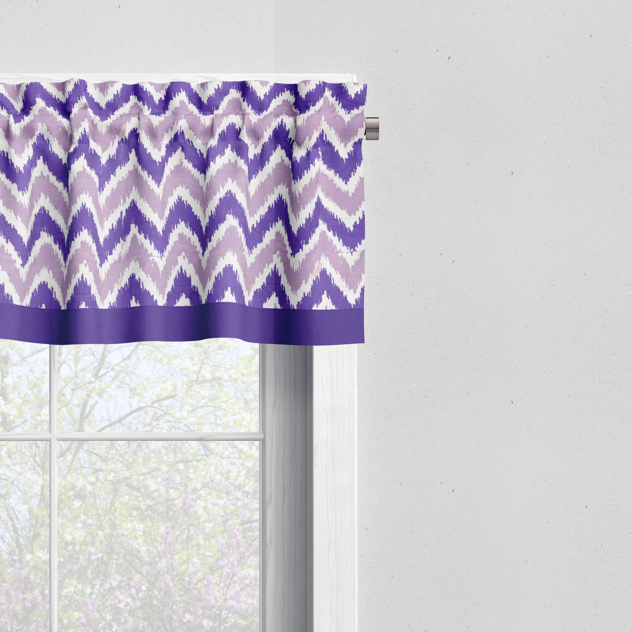 Bacati - Single Light Filtering Curtain Panel Mix N Match Chevron Lilac/Purple