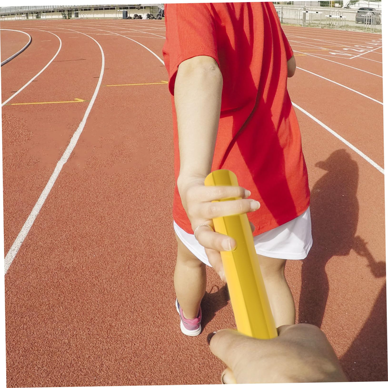 Toddmomy Bastoni da Staffetta Impugnatura Antiscivolo Leggeri 4 Pezzi in Lega di Alluminio per Gare di Atletica e Corse Veloci
