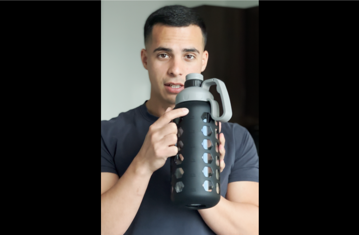 MUKOKO 64 Oz Glass Water Bottles, Half Gallon Water Bottle