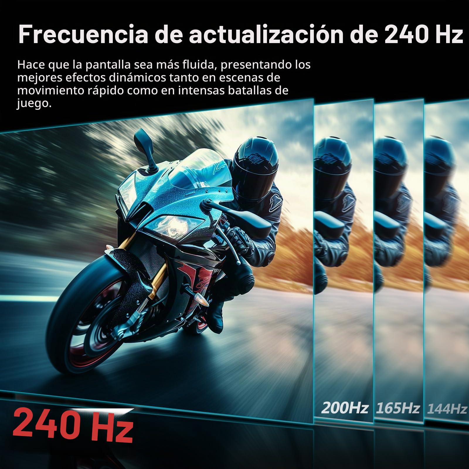 Z-Edge Monitor Gaming 24,5'', 240 Hz, 1ms, FreeSync, FHD(1920x1080), Pantalla Ordenador Bisel Ultrafino, 5000:1, Inclinación Ajustable, DP1.4& 2*HDMI2.0, RGB Luz, VA, VESA 100*100mm(Cable DP Incluido)