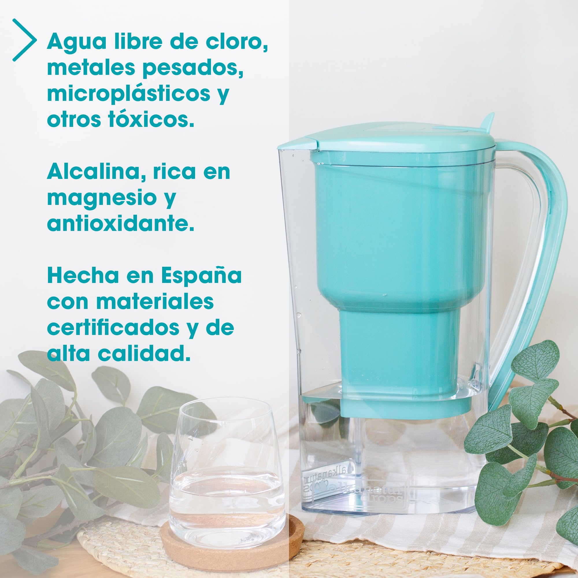 Jarra : Filtro de agua alcalina ionizada con magnesio y