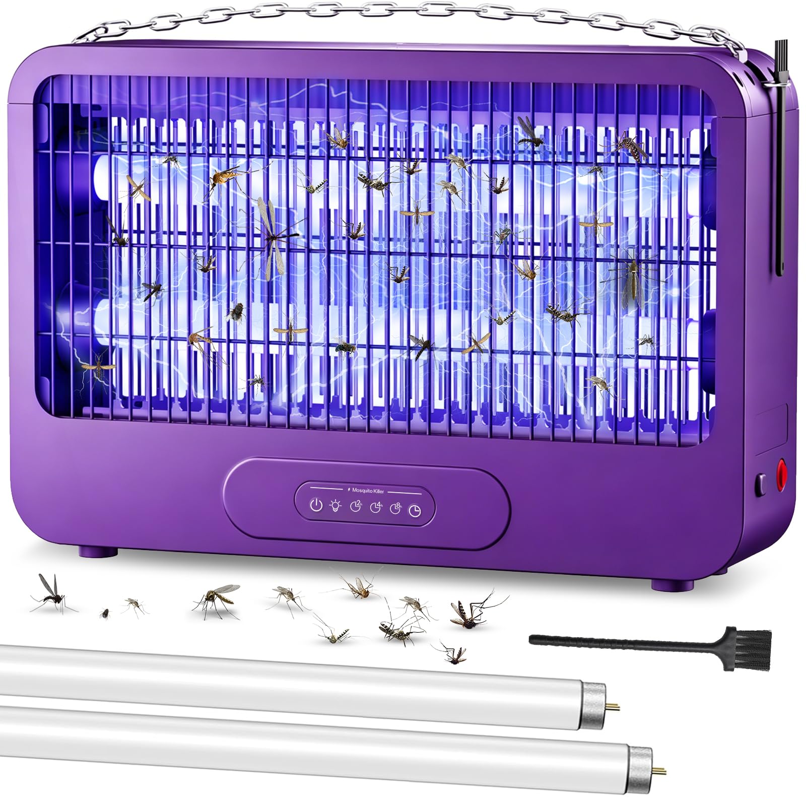 Matainsectos eléctrico de 3500 V Trampa eléctrica para Moscas - Morado