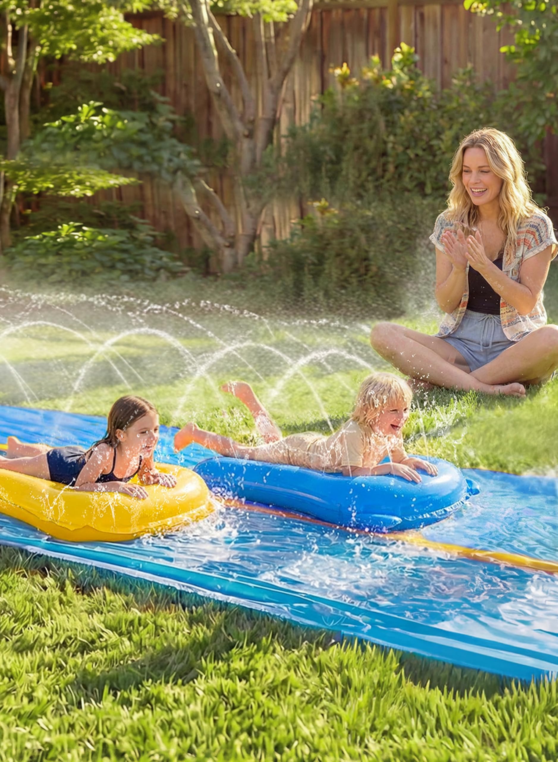 Sloosh Gigante Scivolo d'Acqua 914,4 x 182,8 cm con Irrigatore Integrato e Tavole Gonfiabili