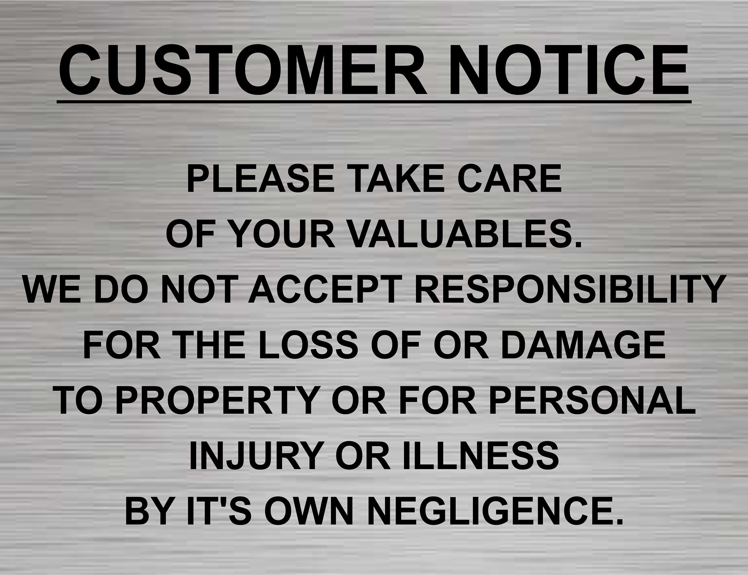 Bespoke Aluminium Sign Rust Free Multiple colours and sizes (20cm x 15cm, Brushed Silver) (15cm x 10cm, White)
