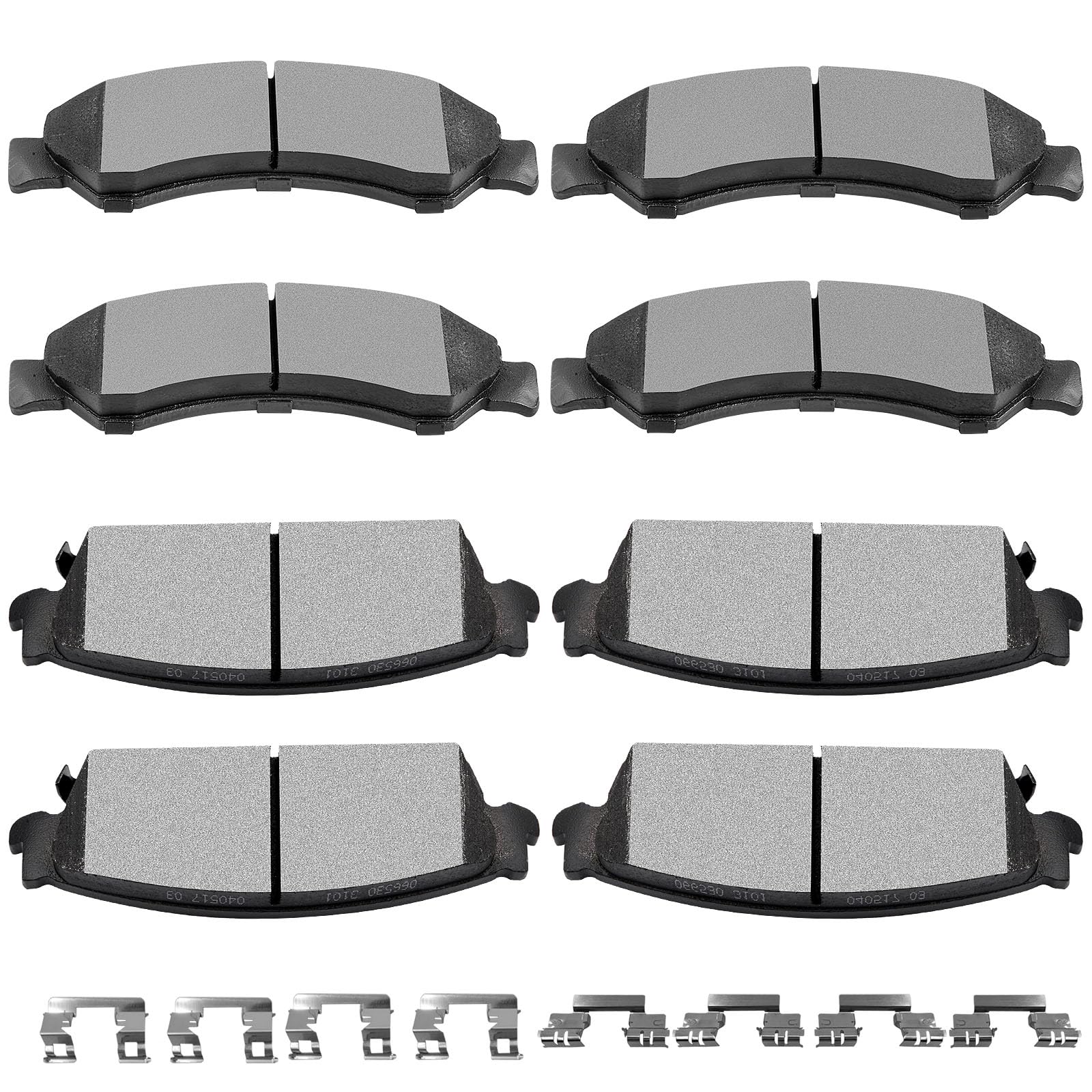 SCITOO 8pc Ceramic Brake Pad Set