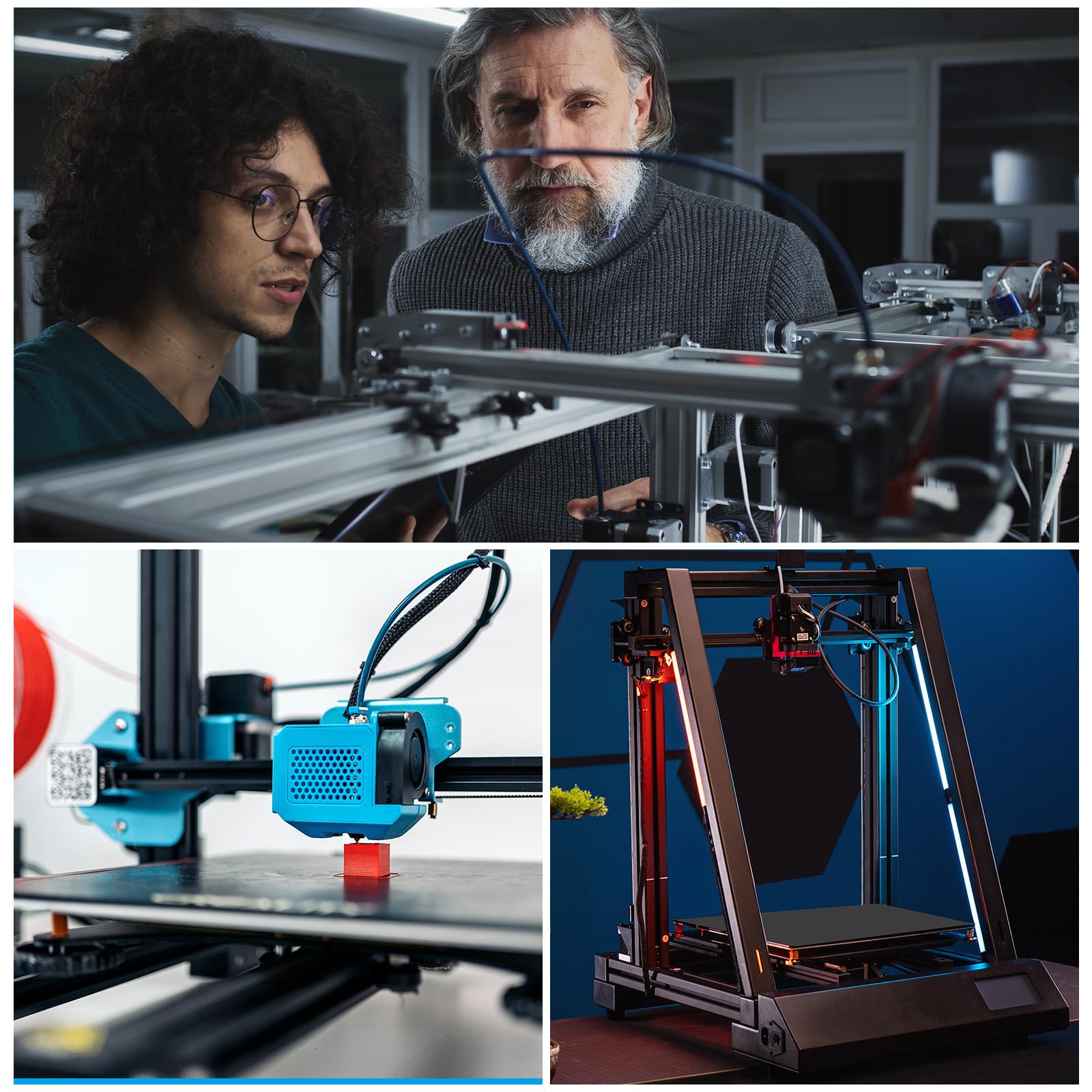 uxcell 4 pezzi t Slot 2020 Profilo di estrusione in alluminio 450 mm 17,7 pollici, telaio di estrusione lineare blu anodizzato standard europeo per stampante 3D, macchina CNC