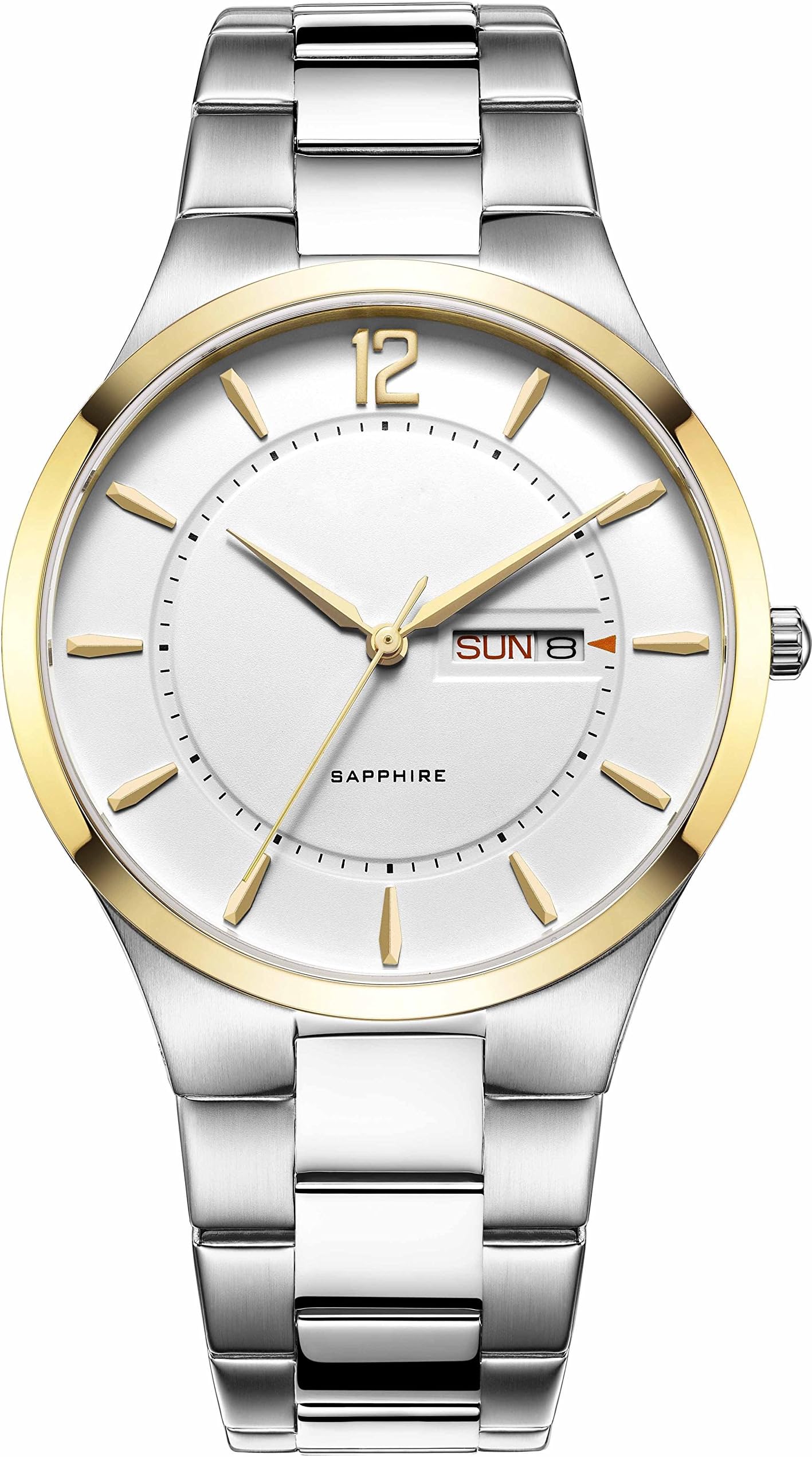 "Classique Men's Two Tone Stainless Steel Watch w/Day Date