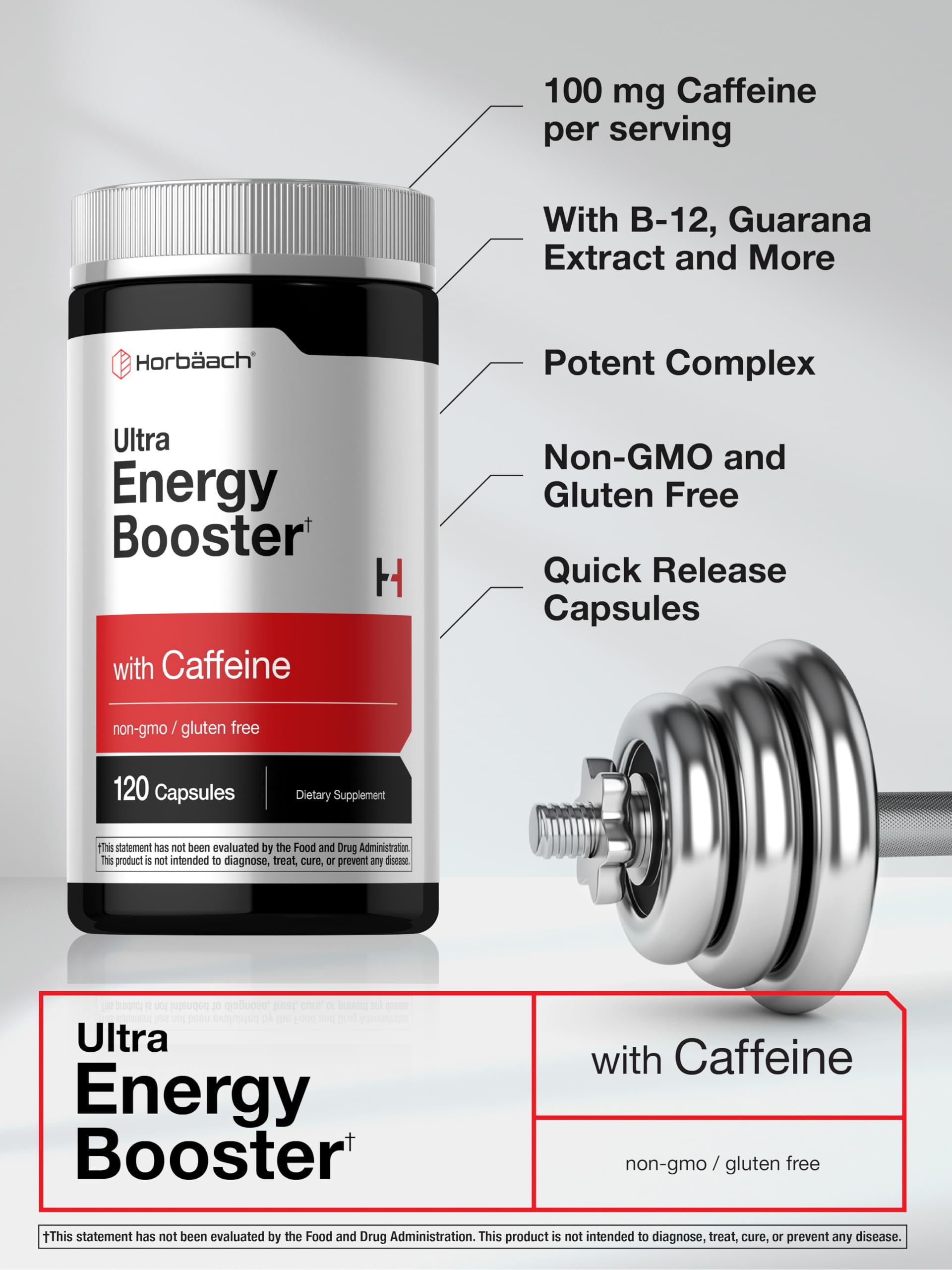 Horbäach Energy Supplement | 120 Capsules — Amazon image 4