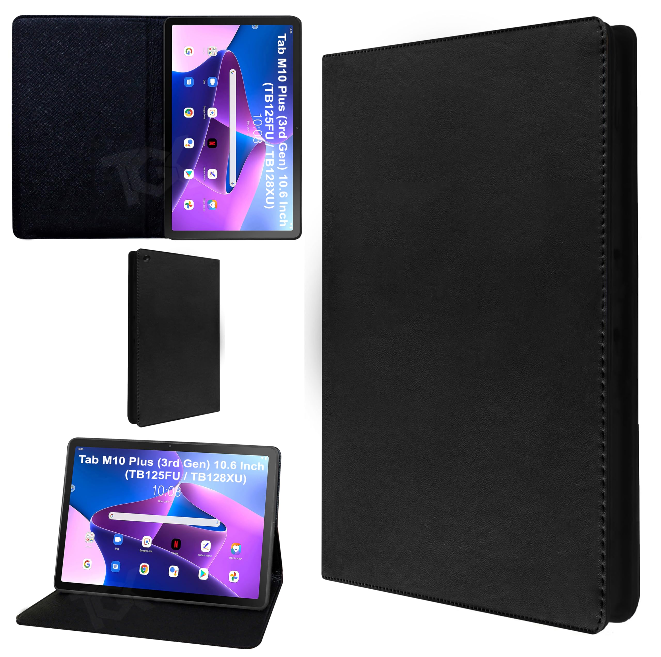 TGK Leather Case Cover for Lenovo Tab M10 Plus 3rd Gen 10.6 Inch TB125FU TB128XU with Precise Cutouts (Black) (B0BJ6TC8DH) Amazon Price History, Amazon Price Tracker