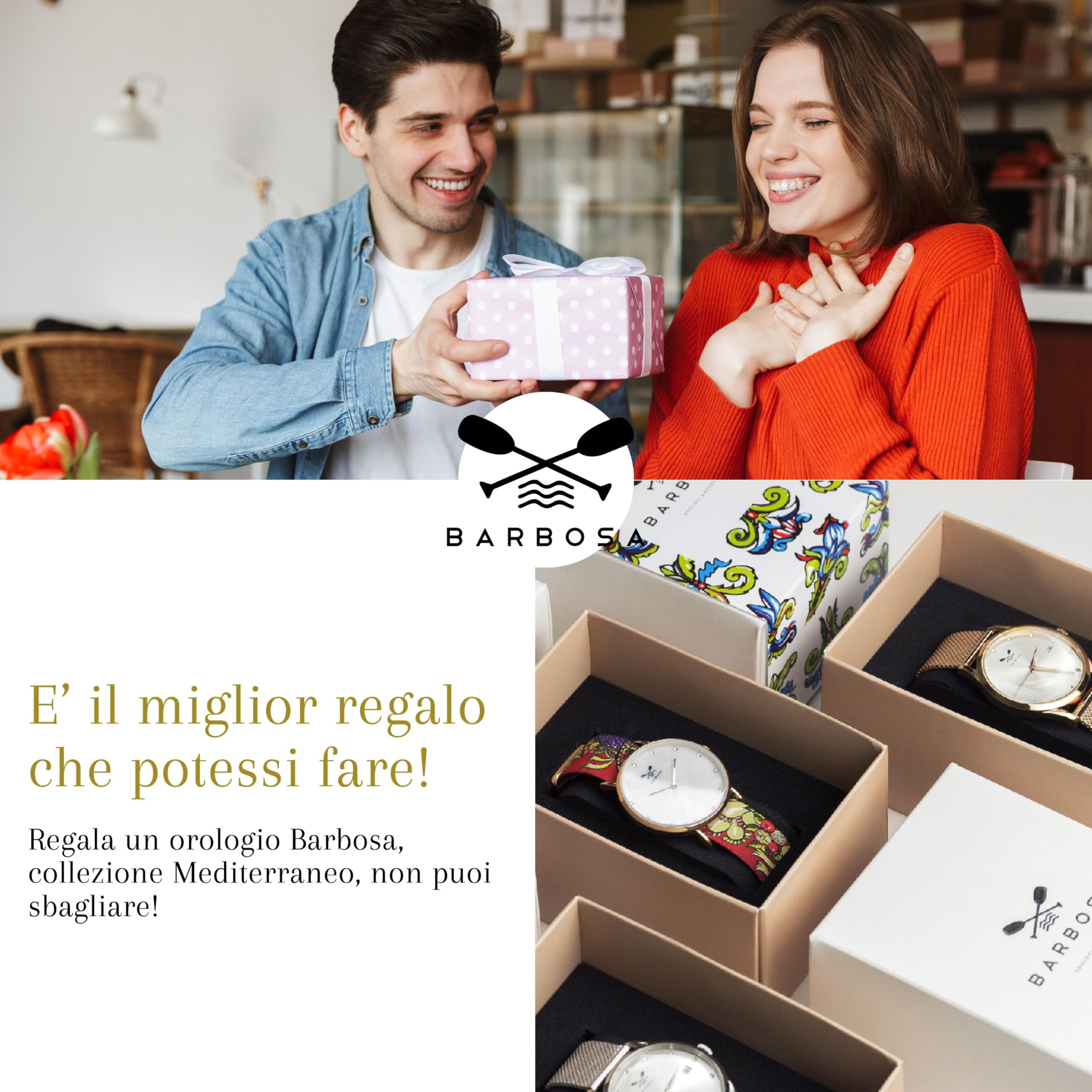 Barbosa - Orologio Donna - Cinturino in Pelle - Analogico e Movimento al Quarzo - 28mm