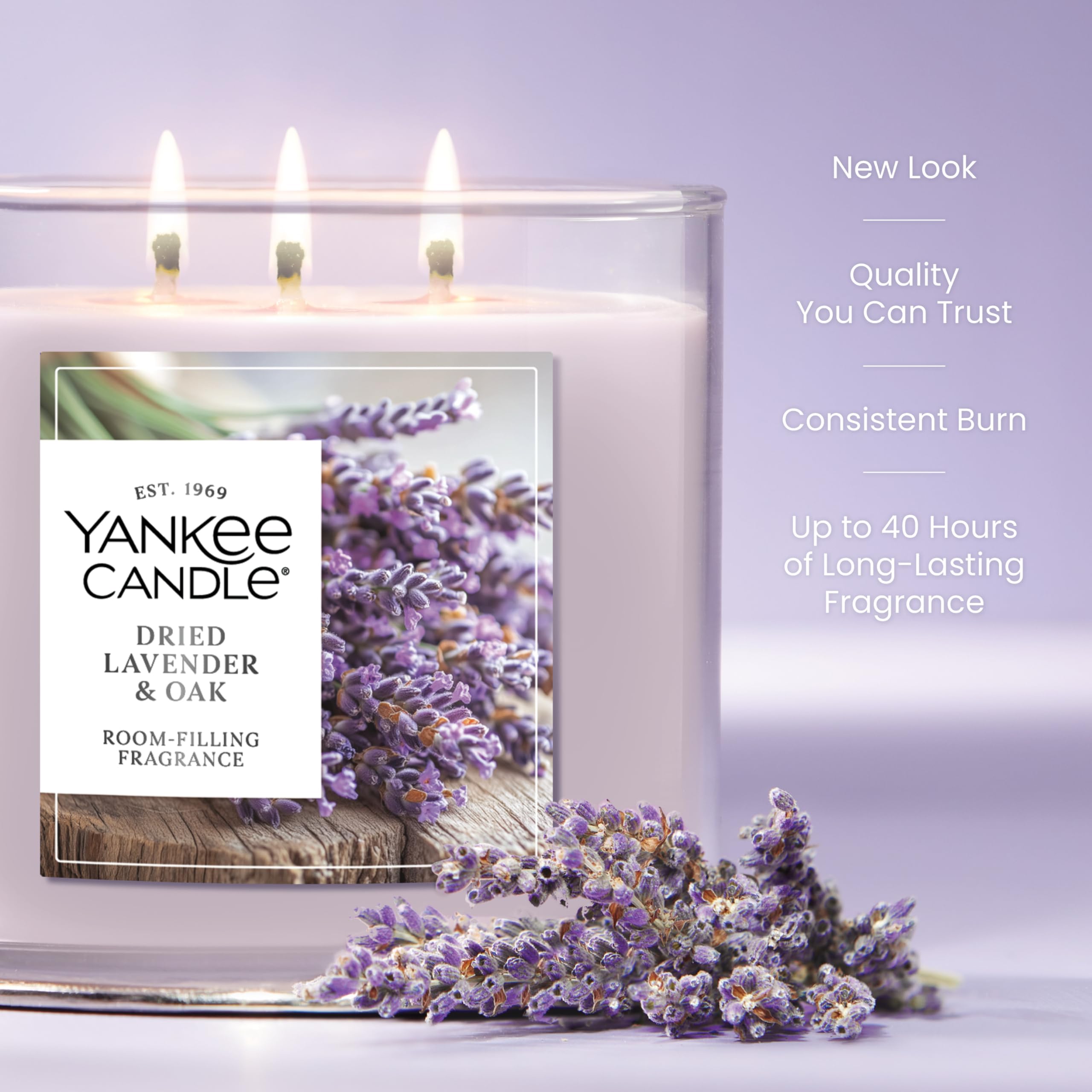 Amazon.com: Yankee Candle Dried Lavender & Oak Scented Candle