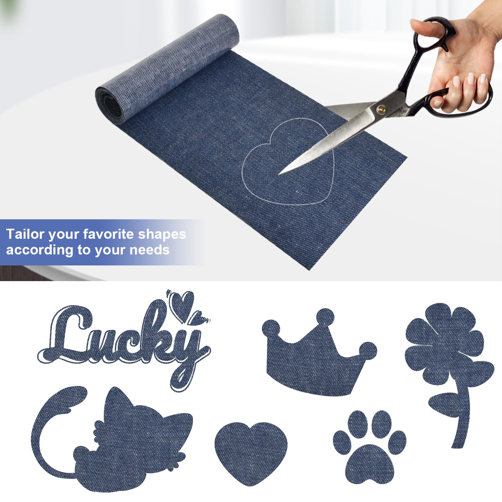 3 Rotoli Toppe Termoadesive Jeans - 50x8 Cm, Per Riparare E Decorare Vestiti E Borse - Foto 7