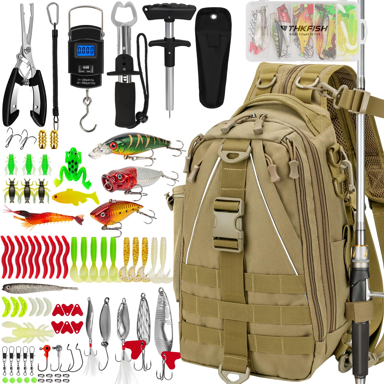 Thkfish Fishing Backpack - Tackle & Gear Set -5 Thkfish Fishing Backpack - Tackle & Gear Set -5