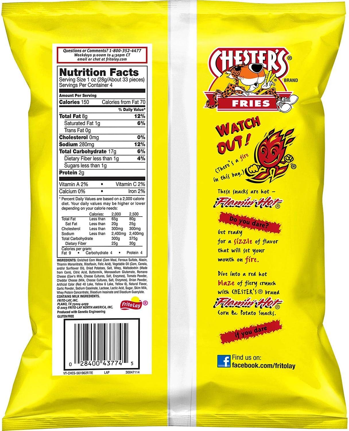 A Product of Chester's Flamin' Hot Fries (4 oz. ea., 20 ct ...
