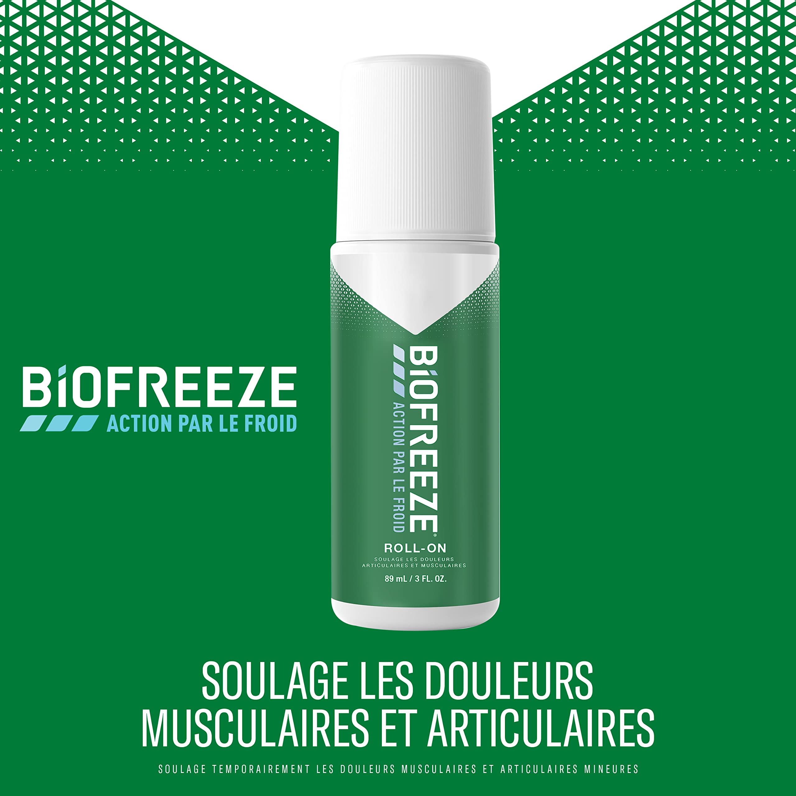 Biofreeze - Lot de 3 Roll On Action par le Froid - Soulage les douleurs musculaires et articulaires - 3 x 89ml