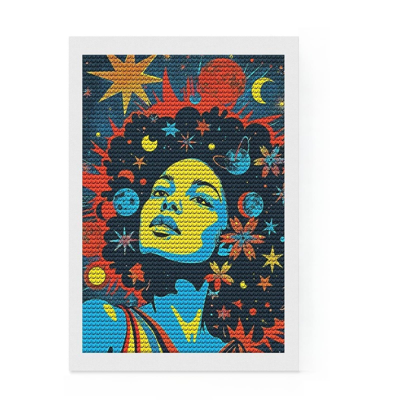 Junmoney Wild Space Fantasy Diamond Painting Kit 8"x12", Decorate Your Room, Easy to Follow Symbols, Full Kit Included, Office Decor