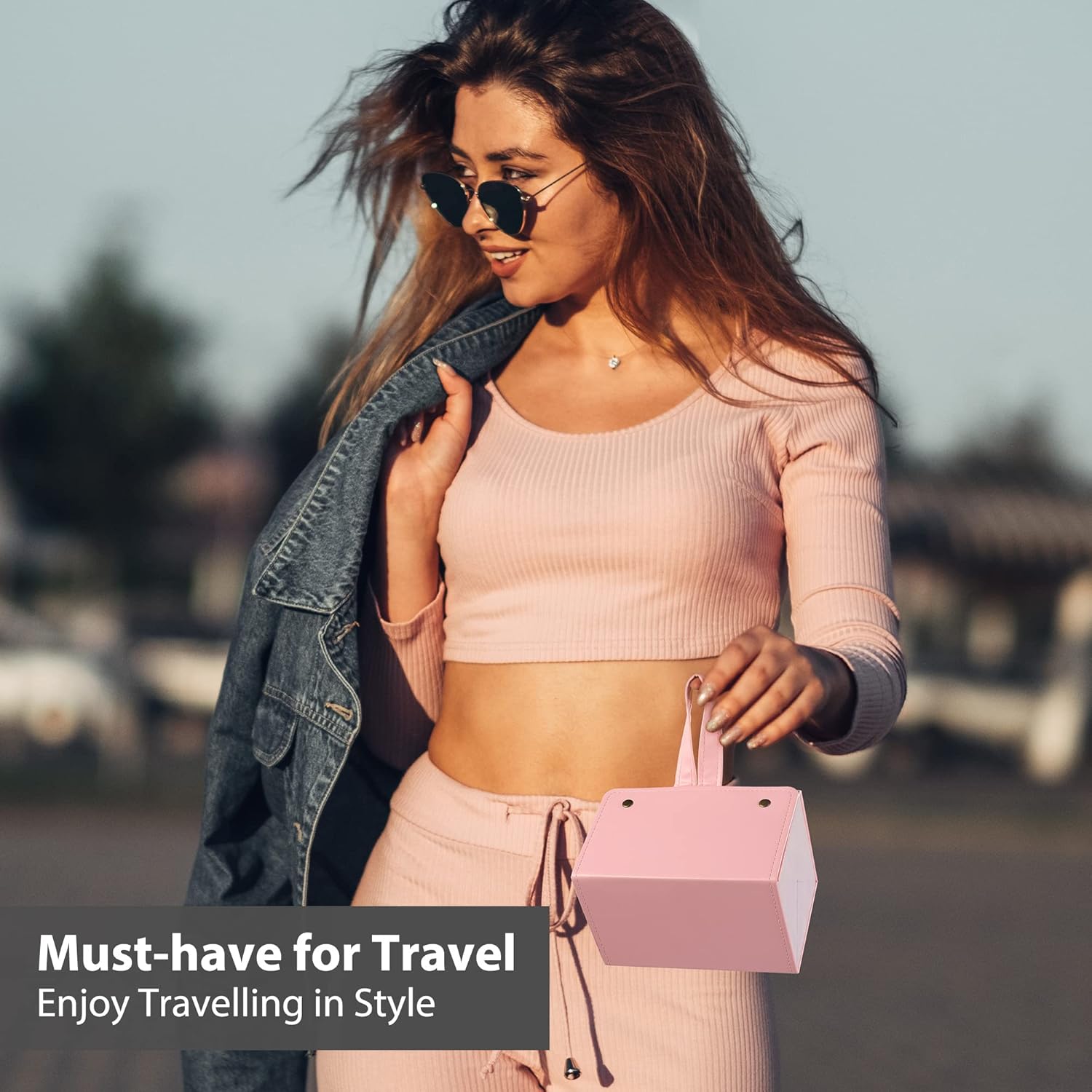 Muf Travel Sunglass Organizer, 4/5-Slot Leather Case for Multiple Sunglasses, Storage for Oversized Glasses for Men & Women - Image 3