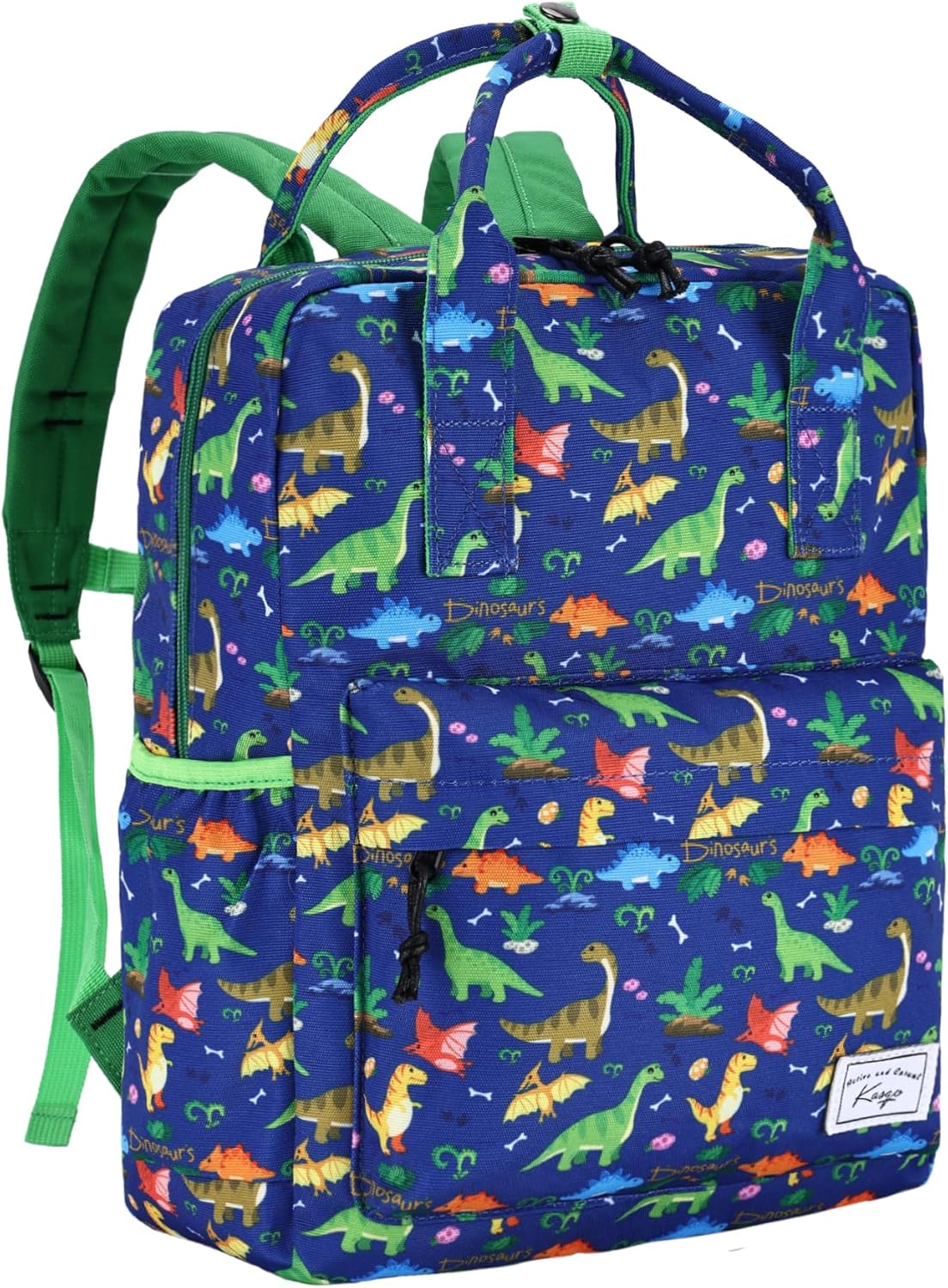 Kasqo Kids Backpack, 14.5" H Water-Resistant Preschool Kindergarten & Primary School Bag for Boys & Girls Aged 4-8